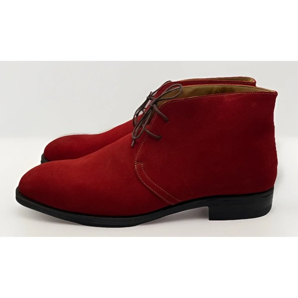 Russell & Bromley‎ London Red Suede Chukka Ankle Boots Men's Size 11